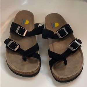 Black Strap Sandals
